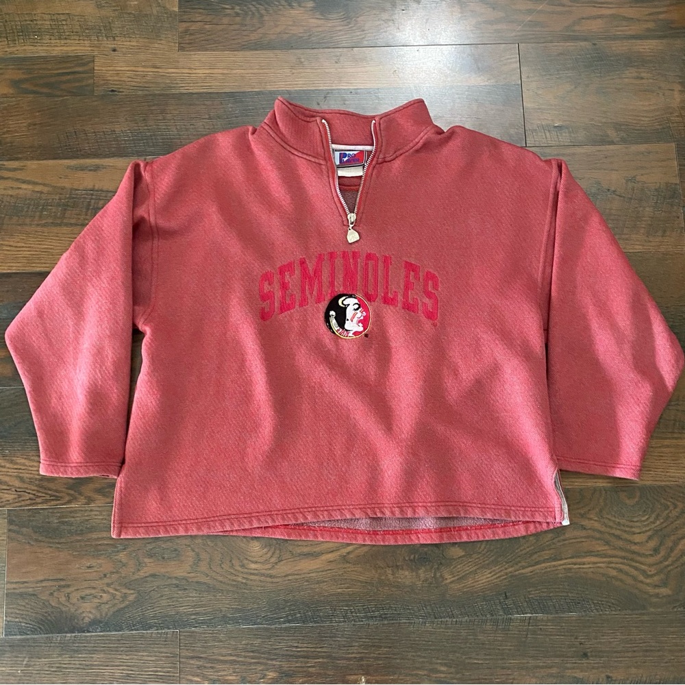 Pro Player Red and Gray Quarter-Zip Jacket